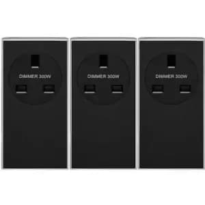 LightwaveRF 3000W Remote On/Off Socket Kit - Black - JSJSLW321BLK