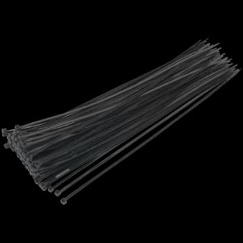 Sealey Black Cable Ties 380mm 4.8mm