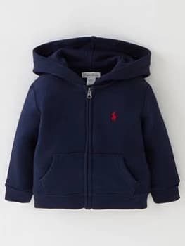 Ralph Lauren Baby Boys Classic Zip Through Hoodie - Navy, Size 12 Months