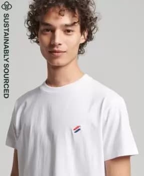 Superdry Mens Organic Cotton Code Essential T-Shirt White / Optic - Size: Xxl