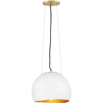 Suspension Nula Coquille blanc / luxe or 35,6 Cm