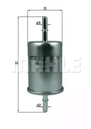 Fuel Filter KL84 70328347 by MAHLE Original