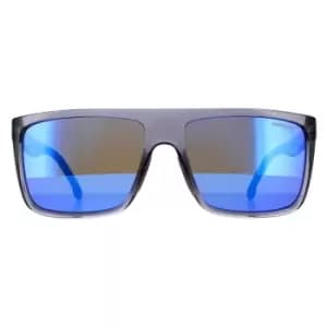 Carrera Rectangle Grey Blue Mirror Sunglasses