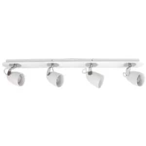 Italux Lighting - Italux Oxford - Modern Spotlights Chrome, White 4 Light with White Shade, GU10