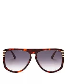 Chloe Womens West Flat Top Sunglasses, 62mm