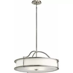 Loops - 4 Bulb Ceiling Pendant Light Fitting Classic Pewter LED E27 100W Bulb