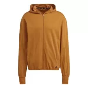 adidas Yoga Base Training AEROREADY Full-Zip Hoodie Mens - Bronze Strata / Black