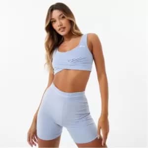 Slazenger ft. Wolfie Cindy Towelling Twist Bra - Blue