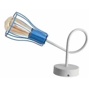 Helam Oxford Table Lamp White, Blue 30cm