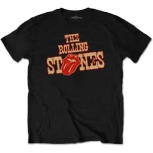 The Rolling Stones - Wild West Logo Unisex Small T-Shirt - Black