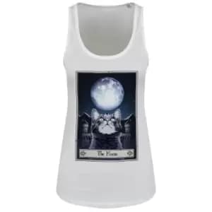 Deadly Tarot Womens/Ladies The Moon Felis Floaty Vest Top (L) (White)