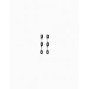 Asceplius Grey Faceted Crystal Earrings