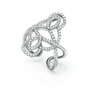 Ladies Folli Follie Sterling Silver Fashionably Silver Swirl Ring Size L.5