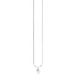 Silver Zirconia White Stone Necklace KE2105-051-14-L45V