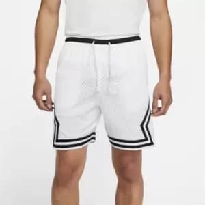 Jordan Dri-Fit Sports Diamond Shorts, White/White/Black, Male, Basketball Shorts, DH9075-100