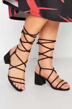 Extra Wide Fit Lace Up Block Heels