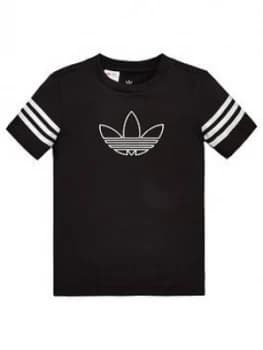 Adidas Originals Childrens Outline Short Sleeve T-Shirt - Black
