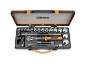 Beta Tools 920AS/C17X 22pc 1/2" Sq Dr Bi-Hex AF Socket & Accessory Set 009200942