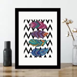 SC4533558043 Multicolor Decorative Framed MDF Painting