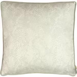 Kai Viper Snake Skin Print Piped Edge Cushion Cover, Pewter, 50 x 50 Cm