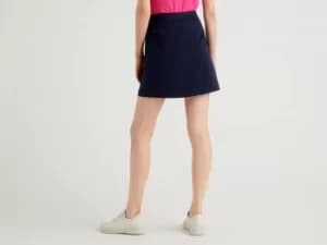 Benetton, Flared Short Skirt, taglia 38, Dark Blue, Women