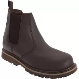 Grafters Mens Safety Chelsea Boots (10 UK) (Brown) - Brown