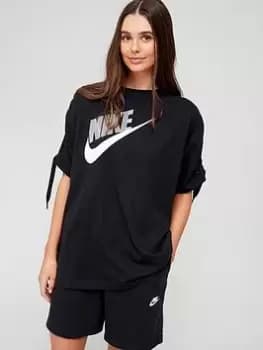 Nike NSW Dance Short Sleeve T-Shirt - Black, Size L, Women