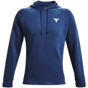 Under Armour Project Rock Charged Cotton Fleece Hoodie Mens - Blue