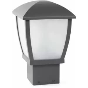 Wilma dark gray garden bollard 1 bulb
