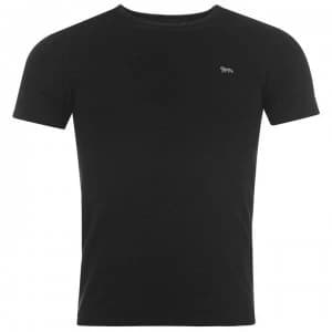 Lonsdale Single T Shirt Mens - Black