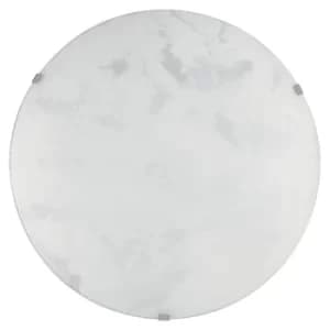 SELENE LED Patterned Glass Flush Ceiling Light White 960lm 4000K 30cm