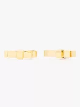Ribbon Bow Studs - Gold. - One Size
