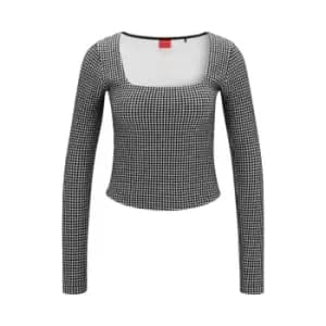 Hugo Deamia Long Sleeve Top - Grey
