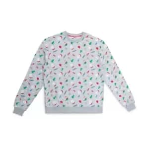 Star Christmas Crew Sweatshirt Juniors - Grey
