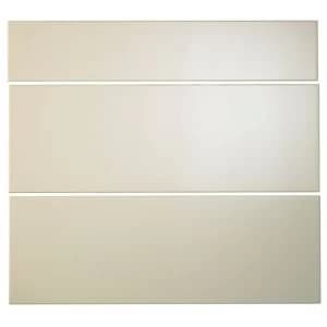 Cooke Lewis Raffello High Gloss Cream Pan drawer front W800mm Set of 3