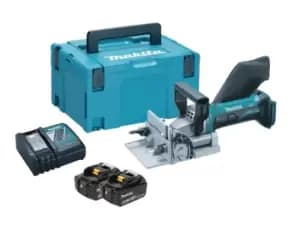Makita DPJ180RTJ 18v 2x5ah LXT Biscuit Jointer Kit