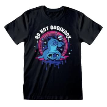 Lilo & Stitch - Not Ordinary Unisex Small T-Shirt - Black