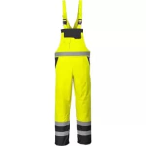 Portwest Unisex Contrast Hi Vis Bib And Brace Coveralls - Unlined (S488) / Workwear (Pack of 2) (XL) (Yellow/ Navy) - Yellow/ Navy