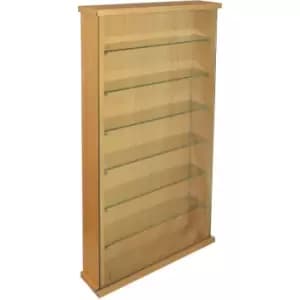 COLLECTORS - Wall Display Cabinet With Six Glass Shelves - Oak - Oak