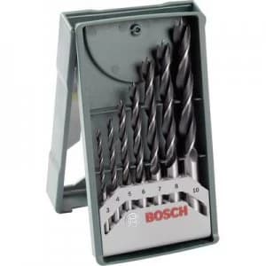 Bosch Accessories 2607019580 Wood twist drill bit set 7 Piece 3 mm, 4 mm, 5 mm, 6 mm, 7 mm, 8 mm, 10 mm Cylinder shank 1 Set