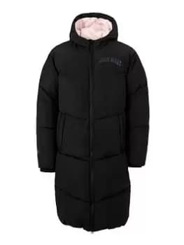 Jack Wills Girls Long Line Padded Coat - Black, Size 10-11 Years, Women