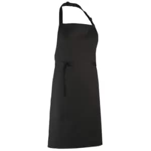 Premier 'colours' Bib Apron / Workwear (pack Of 2) (one Size, Black)