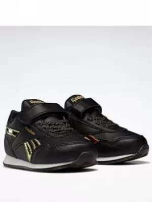 Reebok Royal Classic Jogger 3 Shoes, Black/Gold, Size 4