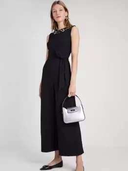 Kate Spade Embellished Ponte Jumpsuit, Black, M (Uk 12,14)