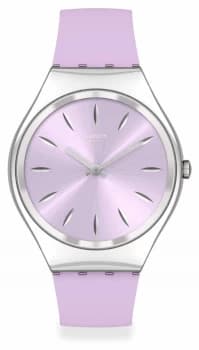 Swatch SKINSoftBLINK Pink Silicone Strap Pink Dial Watch