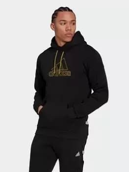 adidas Fi Wtr Hoodie - Black, Size XS, Men