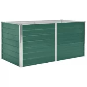 Raised Garden Bed 160x80x77cm Galvanised Steel Green Vidaxl Green