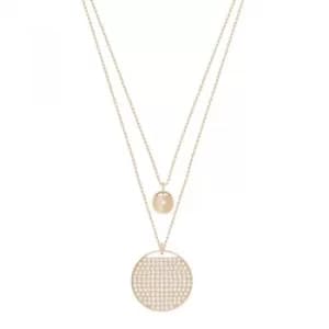 Ladies Swarovski Rose Gold Plated Ginger Double Layered Necklace