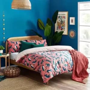 Furn. Kitta Double Duvet Cover Set Cotton Polyester Pink Watermelon