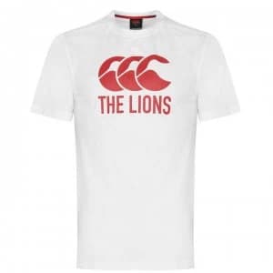 Canterbury British and Irish Lions Logo T Shirt Mens - Bright WHITE